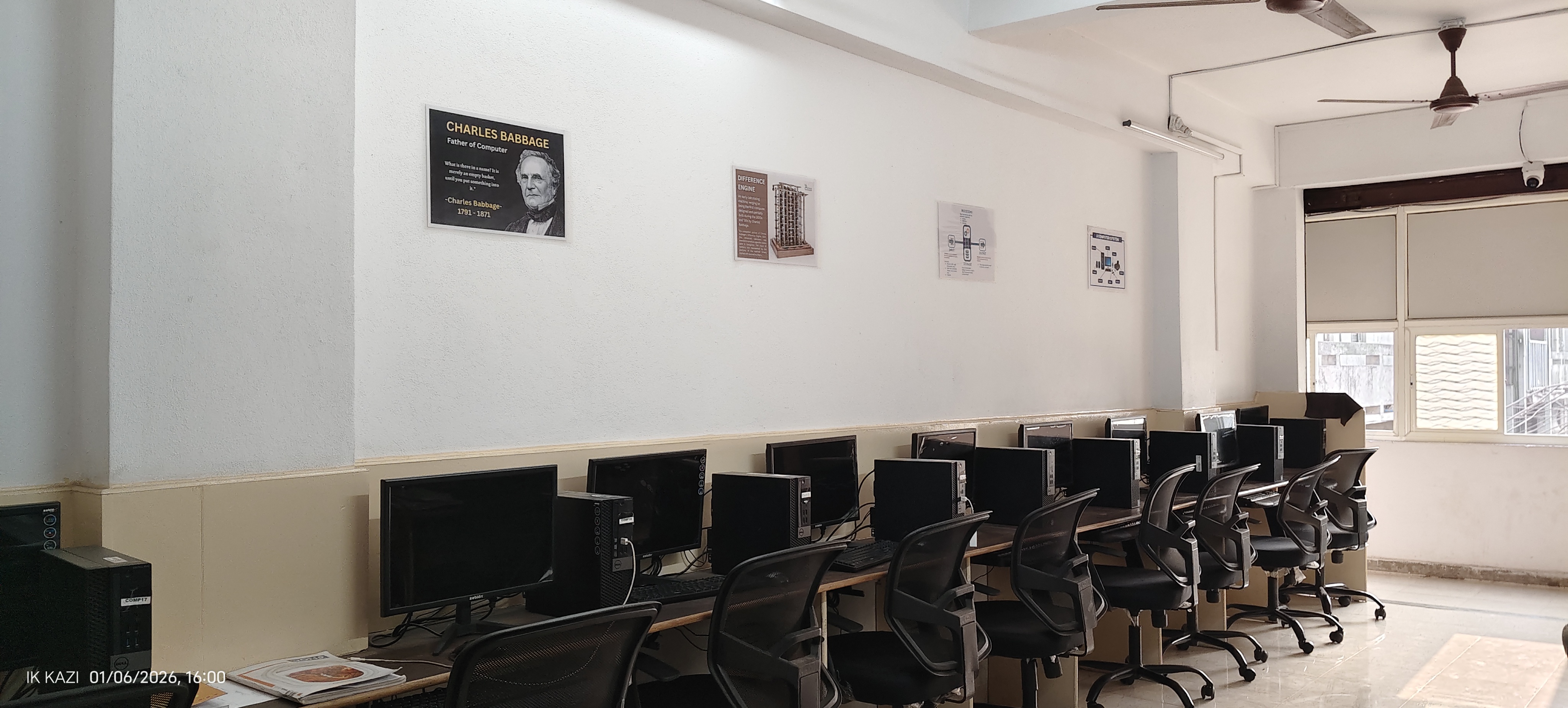 Azhka Institute computer lab - left view with workstations
